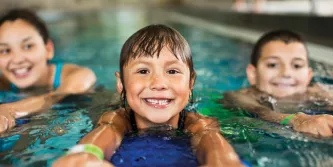 Children swimming 
