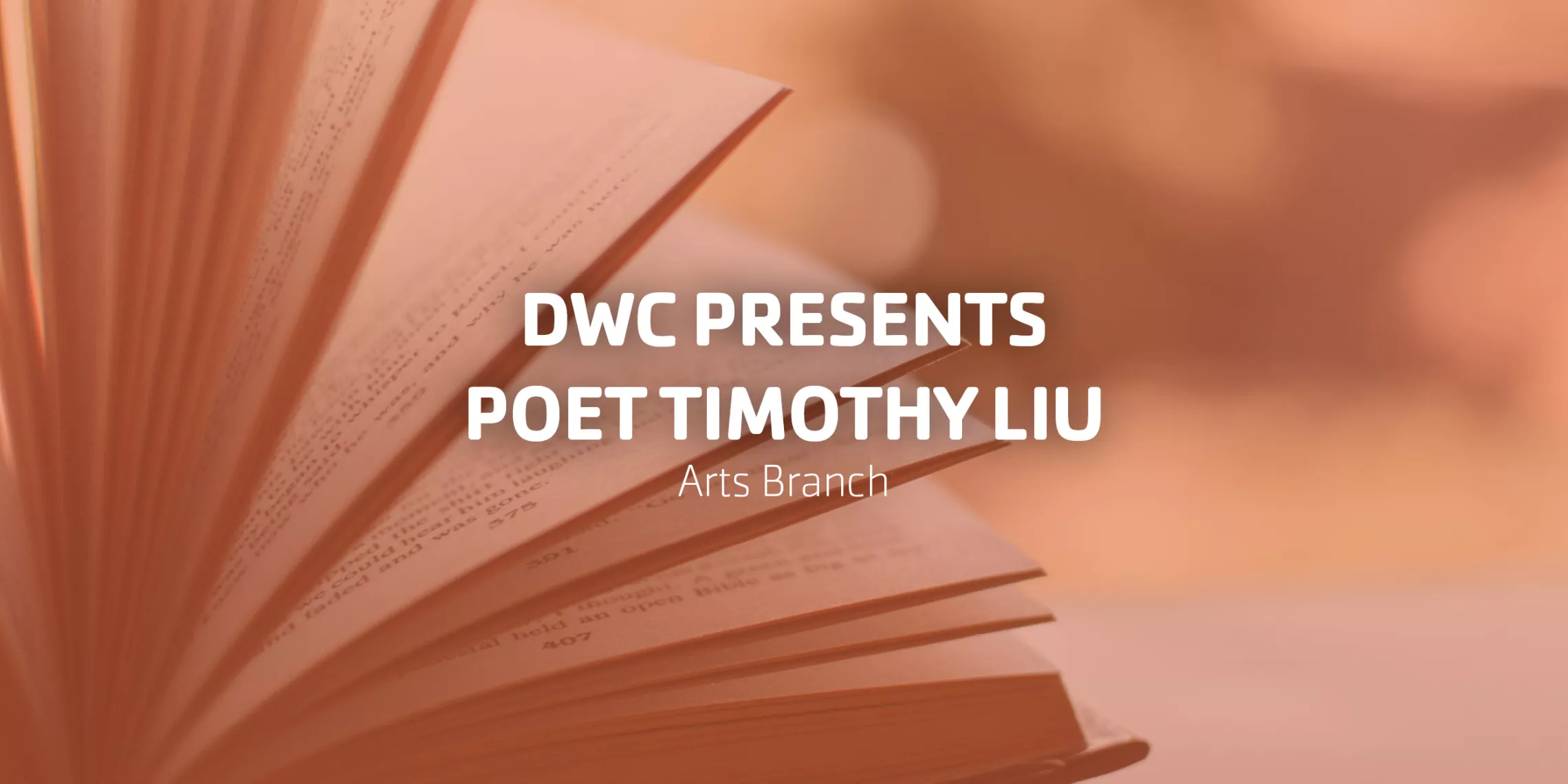 DWC Presents Visiting Poet Timothy Liu | Arts Branch