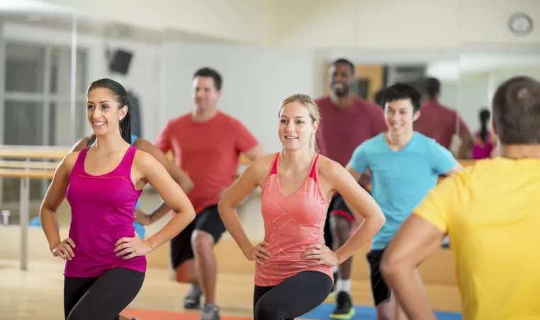 People in fitness class