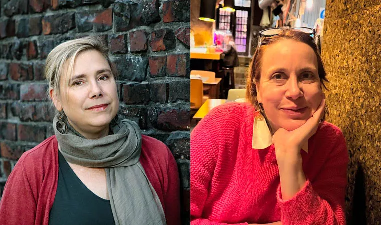 Poets Ruth Dickey and Ellen Kombiyil