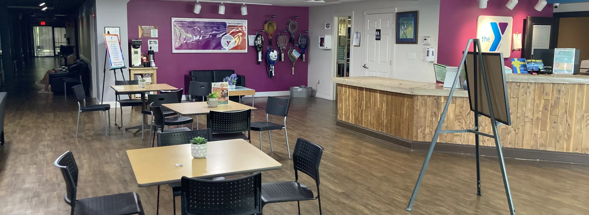 Front desk area for the Manlius YMCA