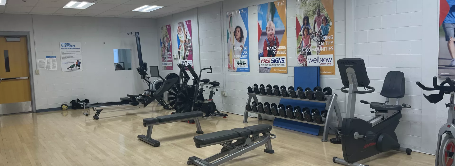 Free weights and benches